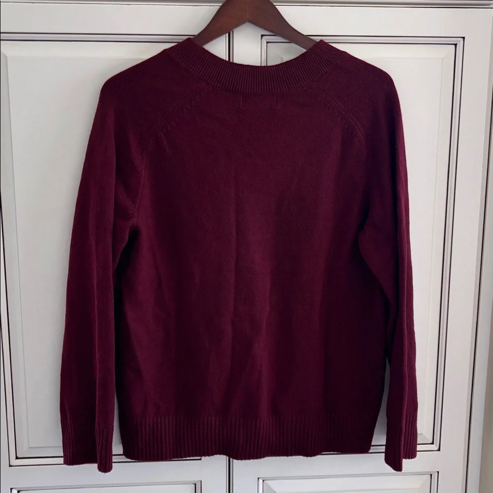 Banana Republic Soft Cotton Wool Burgundy Vneck Sweater Work Casual Men’s Medium